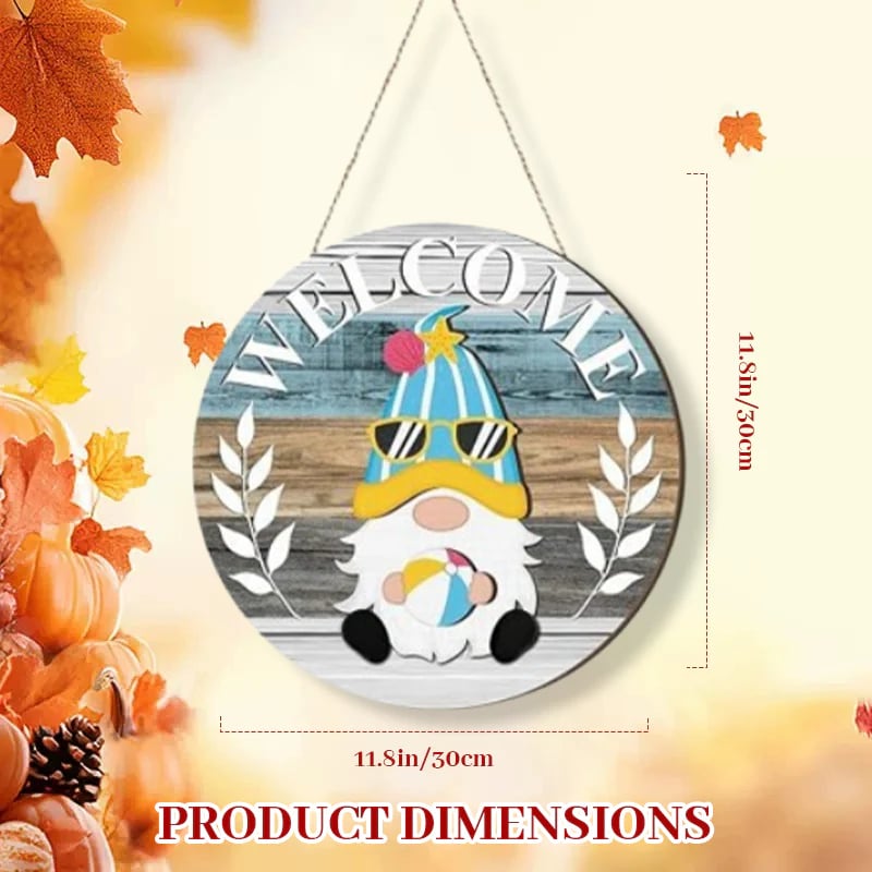 🎉🎉Interchangeable Wooden Gnome Welcome Sign🎈