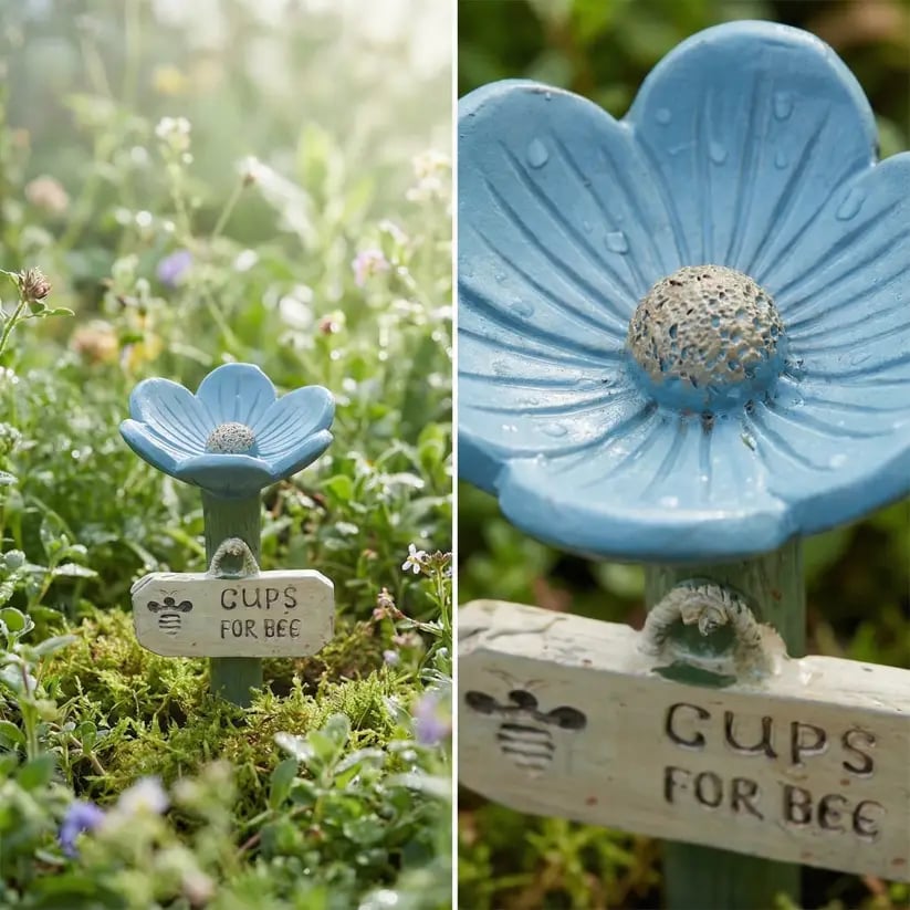 🌸Flower-Shaped Ceramic Bee Watering Station🐝