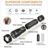 ✨Rechargeable LED Flashlight - High Lumen. Waterproof. Ultra Bright Flashlight for Emergencies