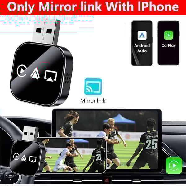 2026 Upgrade 3 in 1 Screen Mirror Phone. wired to wireless Carplay adapter