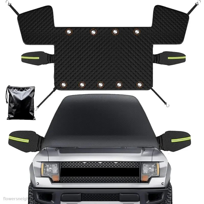 Car windshield snow cover - suitable for most cars, SUVs, and trucks.