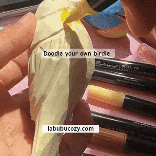 Wooden Bird & Marker Craft Kit 🦜