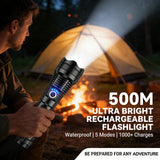 ✨Rechargeable LED Flashlight - High Lumen. Waterproof. Ultra Bright Flashlight for Emergencies