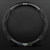 TrackVibe | Black Carbon Suede Steering Wheel Cover – Anti-Slip & Wear-Resistant
