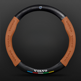 TrackVibe | Black Carbon Suede Steering Wheel Cover – Anti-Slip & Wear-Resistant