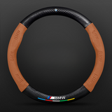 TrackVibe | Black Carbon Suede Steering Wheel Cover – Anti-Slip & Wear-Resistant