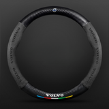 TrackVibe | Black Carbon Suede Steering Wheel Cover – Anti-Slip & Wear-Resistant