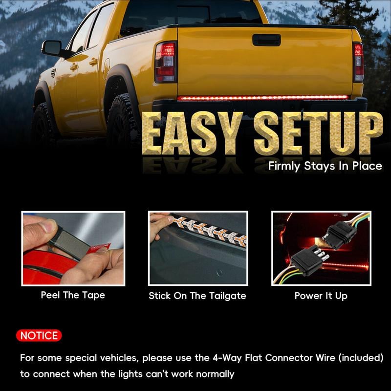 🔥Hot Sale 49% OFF - 🚨60-Inch LED Tailgate Light Bar Strip – Universal Fit for Trucks, SUVs & Cars