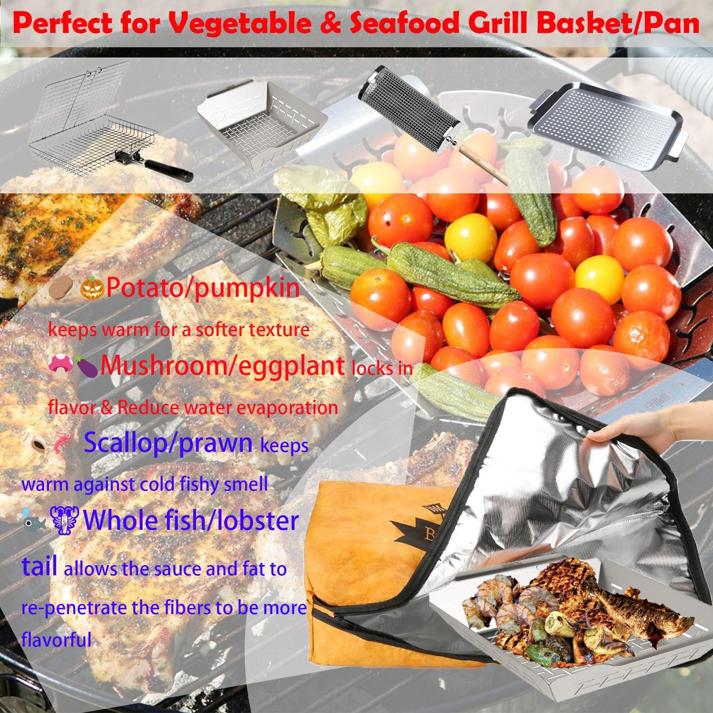 🔥 Elevate Your BBQ Game - 60% OFF Black Friday |  - ✨ BBQ Blanket for Resting Meat - Keep Your Meat Juicy. Tender. and Full of Flavor! 🍖