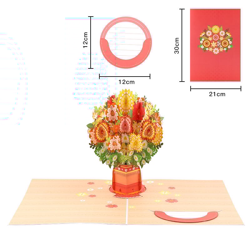 🎁Last Day 49% OFF🌹 Pop Up Flower Bouquet Valentine's Day card