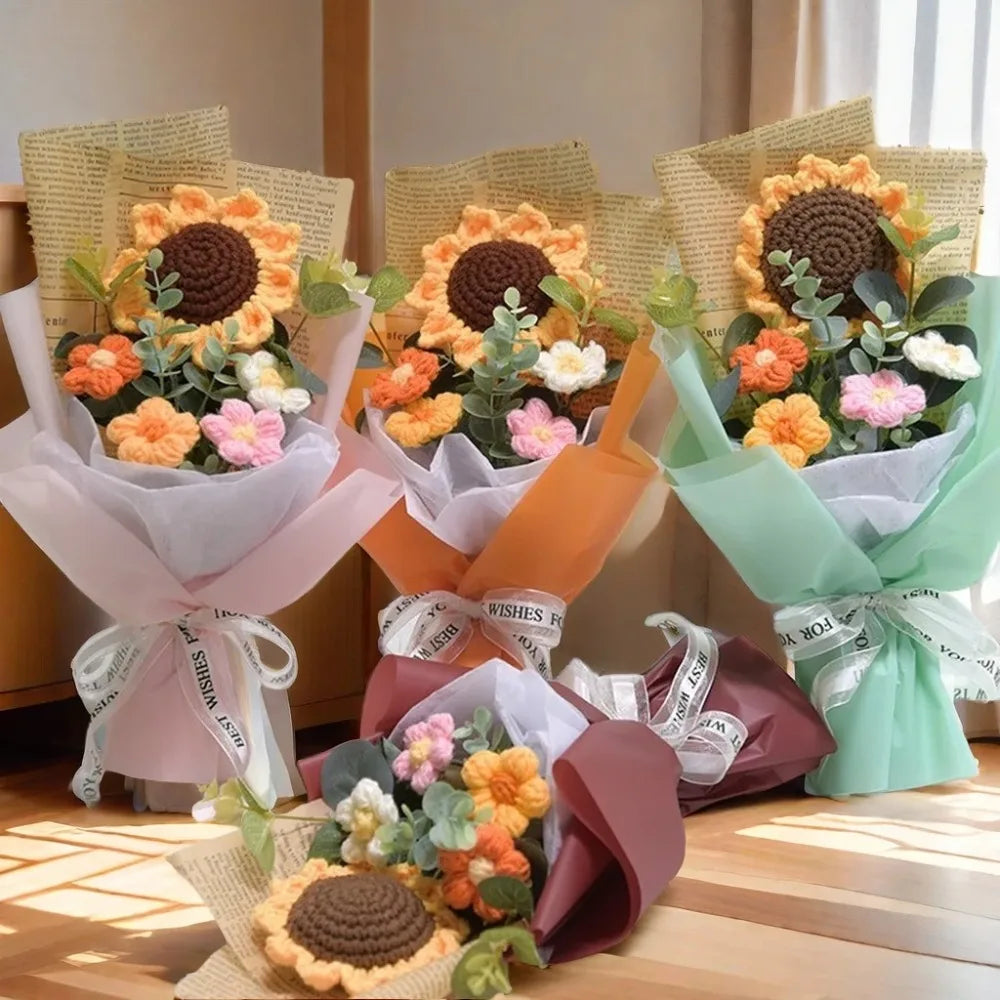 Eternal Handcrafted Sunflower Daisy Bouquet