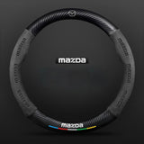 TrackVibe | Black Carbon Suede Steering Wheel Cover – Anti-Slip & Wear-Resistant