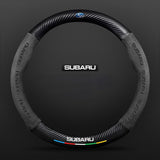 TrackVibe | Black Carbon Suede Steering Wheel Cover – Anti-Slip & Wear-Resistant