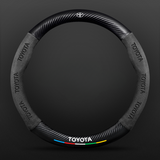TrackVibe | Black Carbon Suede Steering Wheel Cover – Anti-Slip & Wear-Resistant