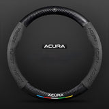 TrackVibe | Black Carbon Suede Steering Wheel Cover – Anti-Slip & Wear-Resistant
