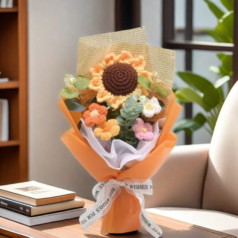 Eternal Handcrafted Sunflower Daisy Bouquet