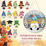 🎉🎉Interchangeable Wooden Gnome Welcome Sign🎈