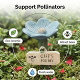 🌸Flower-Shaped Ceramic Bee Watering Station🐝