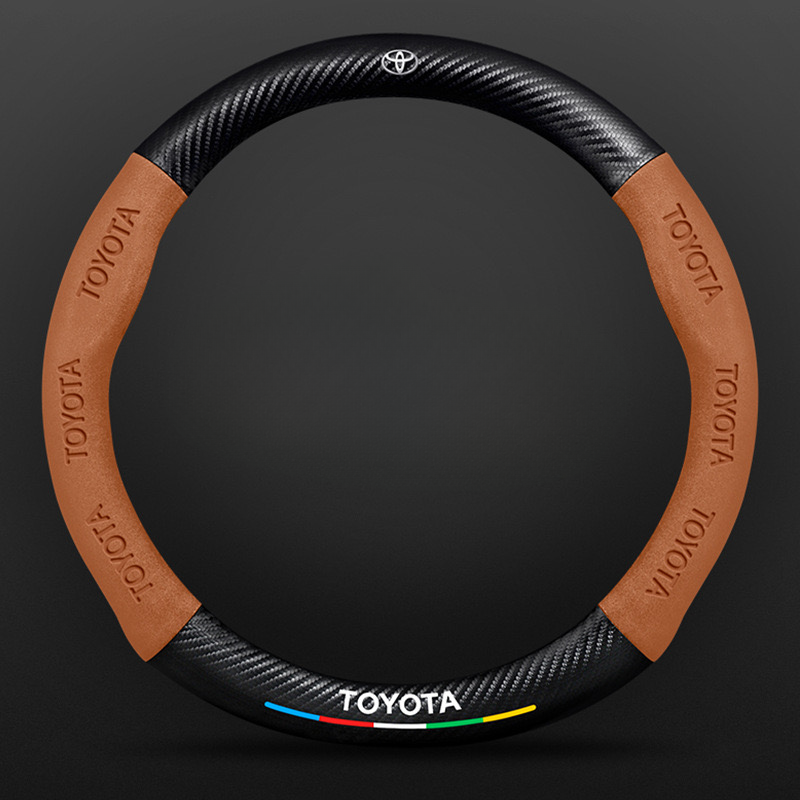 TrackVibe | Black Carbon Suede Steering Wheel Cover – Anti-Slip & Wear-Resistant