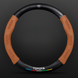TrackVibe | Black Carbon Suede Steering Wheel Cover – Anti-Slip & Wear-Resistant