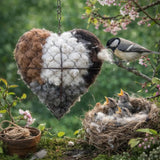 🎁LAST DAY 49% OFF - 🕊️🏡Handmade Natural Alpaca Fiber Bird Nesting Heart