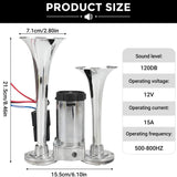 🔥LAST DAY 49% OFF - 🚗🔧2026 Upgraded 12V Dual Air Horn Kit – 130DB Super Loud Dual Horn with Compressor for Cars. Trucks. SUVs. Boats & More(✨Includes installation manual and video guide)