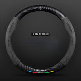 TrackVibe | Black Carbon Suede Steering Wheel Cover – Anti-Slip & Wear-Resistant