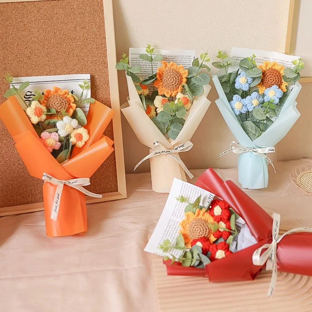 Eternal Handcrafted Sunflower Daisy Bouquet