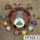 🎉🎉Interchangeable Wooden Gnome Welcome Sign🎈