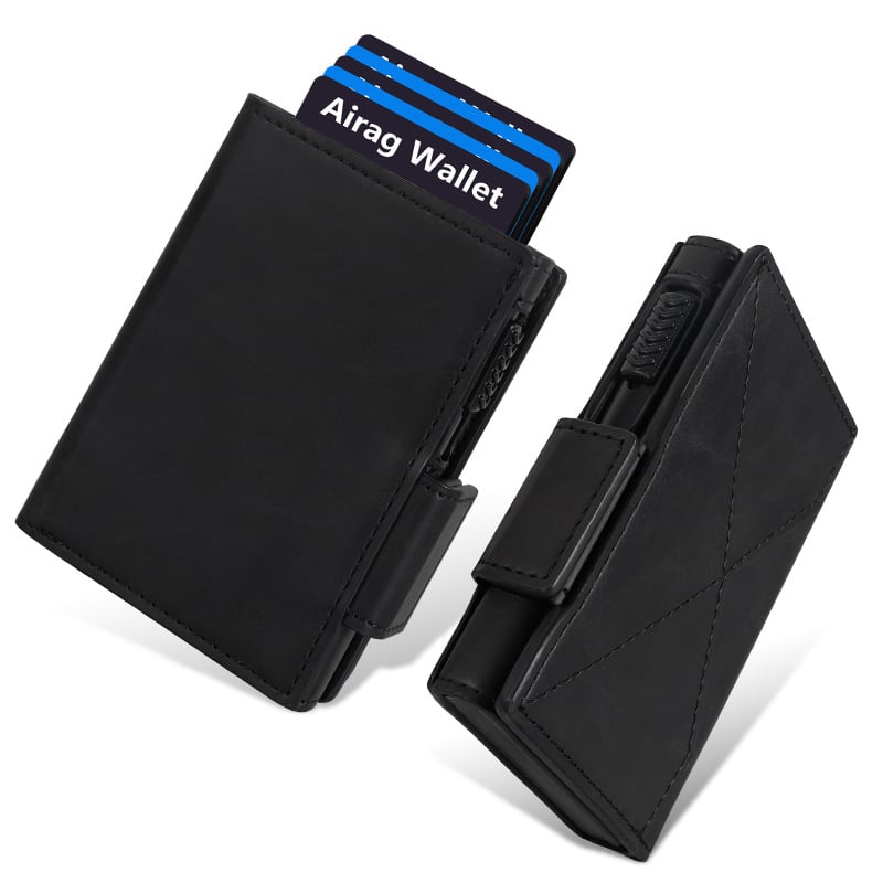 Men's Slim Wallet ID Window. RFID - Blocking