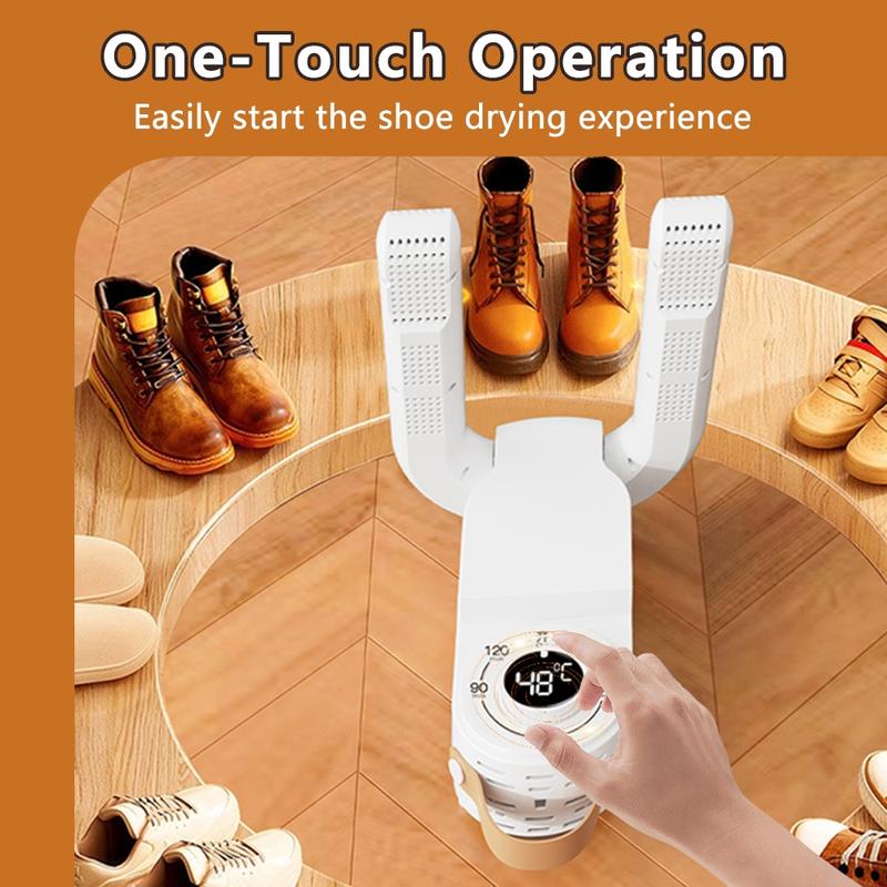 Foldable UV Shoe Dryer. Quick Hot Drying. Smart Temperature Control. Automatic Timer