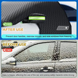 Car windshield snow cover - suitable for most cars, SUVs, and trucks.