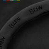 TrackVibe | Black Carbon Suede Steering Wheel Cover – Anti-Slip & Wear-Resistant