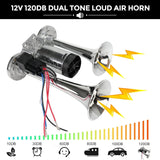 🔥LAST DAY 49% OFF - 🚗🔧2026 Upgraded 12V Dual Air Horn Kit – 130DB Super Loud Dual Horn with Compressor for Cars. Trucks. SUVs. Boats & More(✨Includes installation manual and video guide)