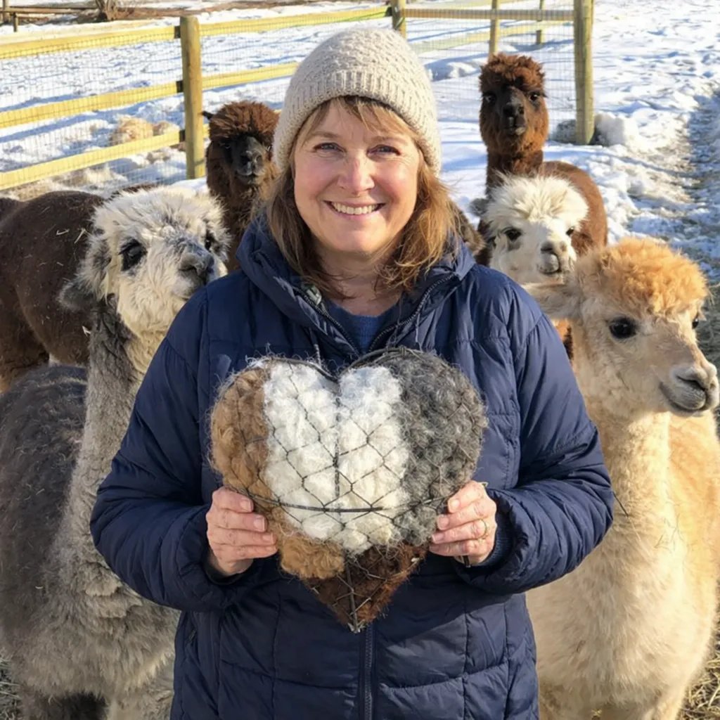 🎁LAST DAY 49% OFF - 🕊️🏡Handmade Natural Alpaca Fiber Bird Nesting Heart