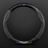 TrackVibe | Black Carbon Suede Steering Wheel Cover – Anti-Slip & Wear-Resistant