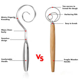 🔥Seamless Dough Whisk. 430 stainless steel Dough Whisk. 9 Bread Whisk for Cooking