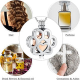 Dog/Cat Paw Ashes Stainless Steel Memorial Box Urn Necklace