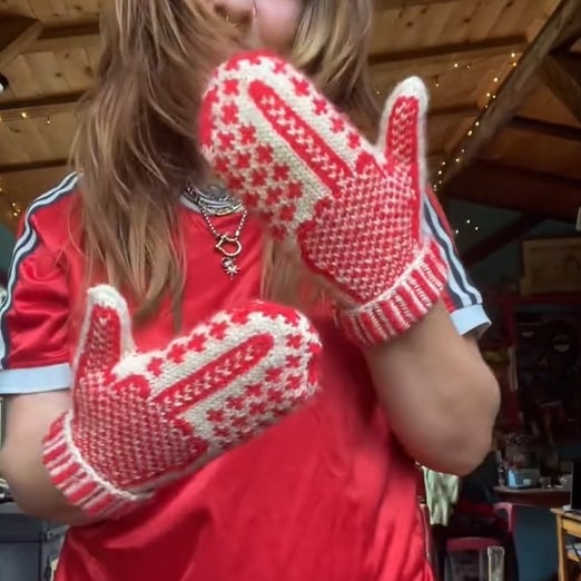 🎅The Naughty List Mittens | Cozy Knit with a Hidden Attitude 🖕✨