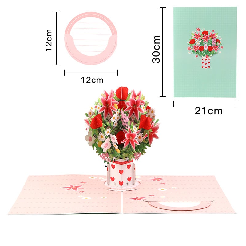 🎁Last Day 49% OFF🌹 Pop Up Flower Bouquet Valentine's Day card