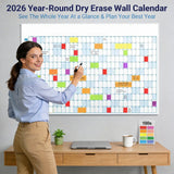 📅 Year-Round Wall Calendar – 2026 Dry Erase