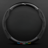 TrackVibe | Black Carbon Suede Steering Wheel Cover – Anti-Slip & Wear-Resistant