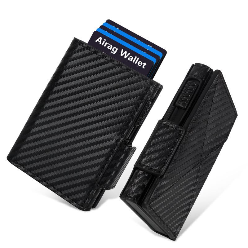 Men's Slim Wallet ID Window. RFID - Blocking
