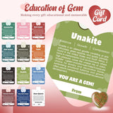 Valentine's Day Gem Gifts for Kids & Adults – 24-Pack Prefilled Cards with Heart-Shaped Gemstones