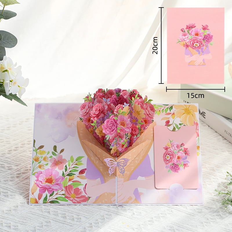 🎁Last Day 49% OFF🌹 Pop Up Flower Bouquet Valentine's Day card