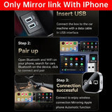 2026 Upgrade 3 in 1 Screen Mirror Phone. wired to wireless Carplay adapter