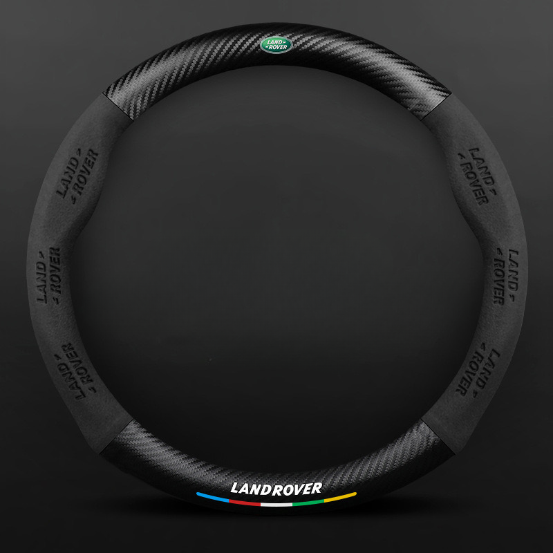 TrackVibe | Black Carbon Suede Steering Wheel Cover – Anti-Slip & Wear-Resistant