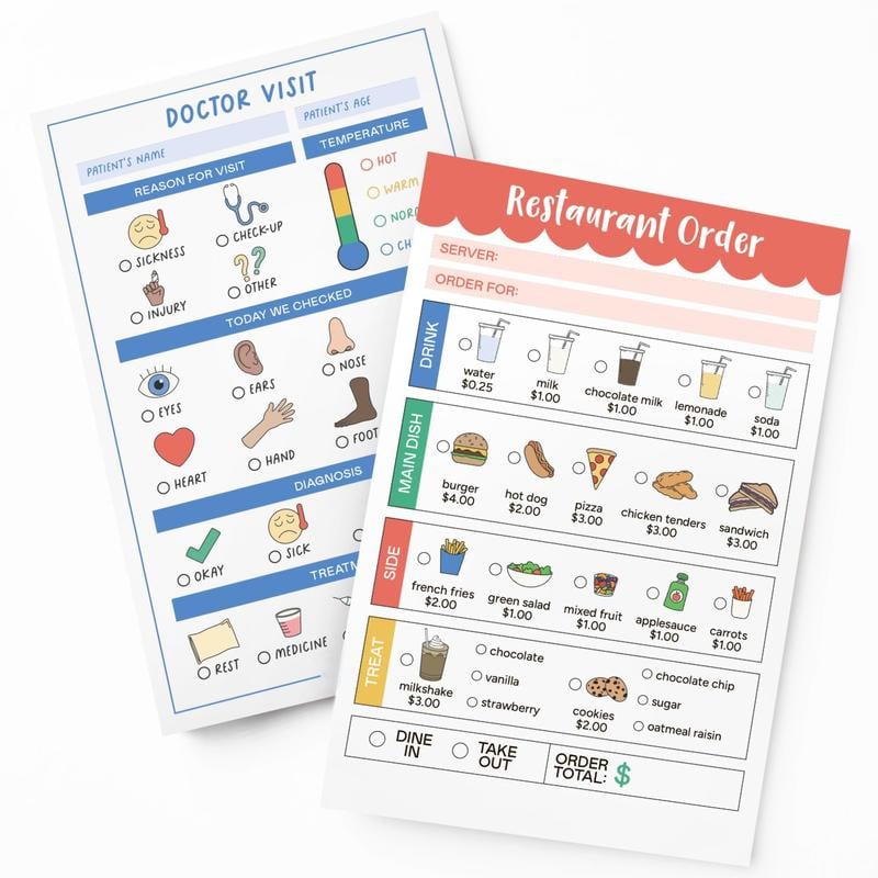 🔥Last Day 49% OFF - 🥳 Pretend Play Notepads | 2-Pack✨