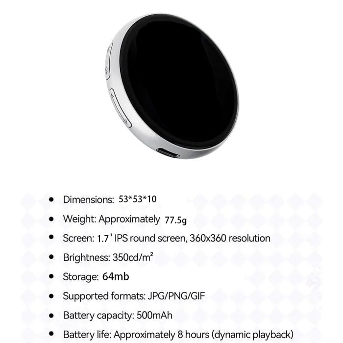 🔥Last Day 49% OFF - ❤️✨Digital Badge(Photo Video GIF Display Screen Pins Pixel Touchscreen Lightweight Strong Battery Life| Compatible systems: iOS or Android)