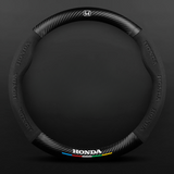 TrackVibe | Black Carbon Suede Steering Wheel Cover – Anti-Slip & Wear-Resistant
